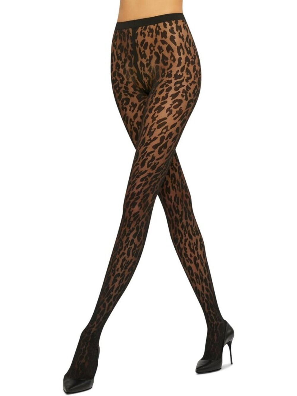 Wolford Leo Tights 20 Denier Pantyhose for Women Leopard Print Sheer Opaque